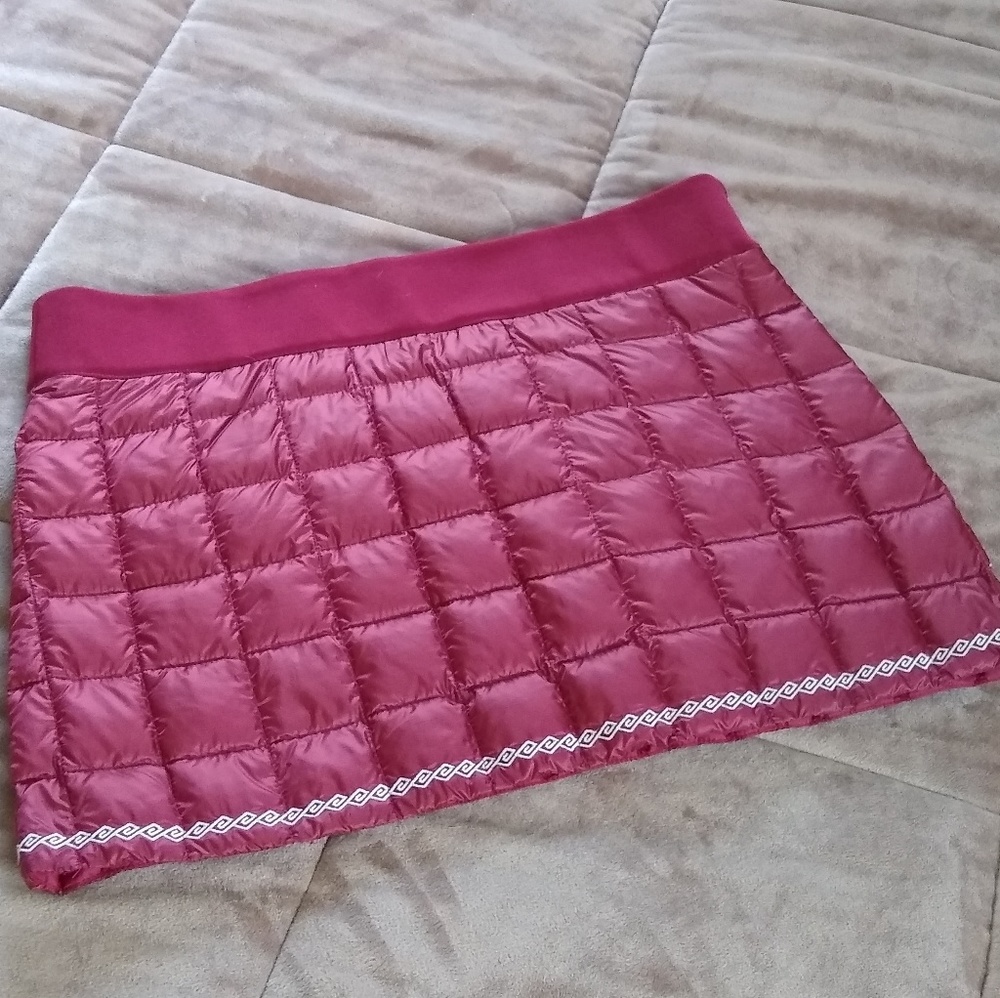 Quilted Down Mini Skirt Sz Large